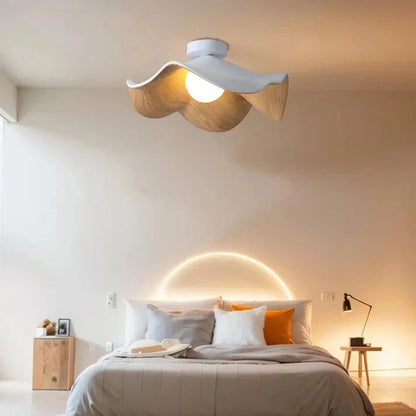Plafonnier Fleure de Lotus en Bois
