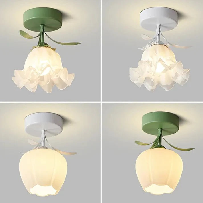 Plafonnier simple avec des mini-fleurs