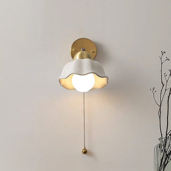 Applique Murale Fleur Blanche Vintage