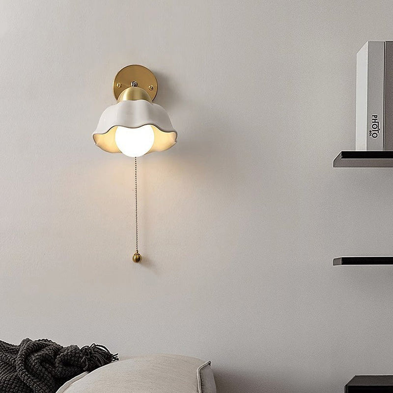 Applique Murale Fleur Blanche Vintage