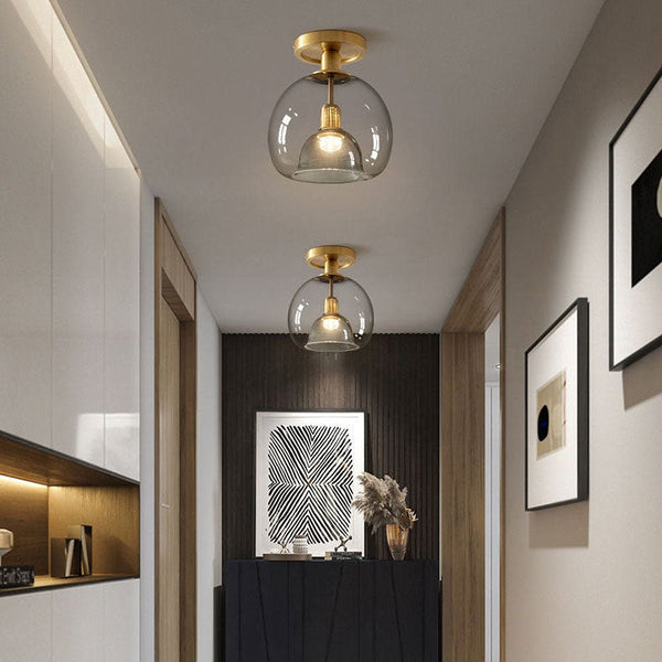 Plafonnier Contemporain en verre