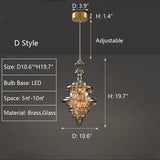 Suspension Luminaire Crystal Verre Luxueux