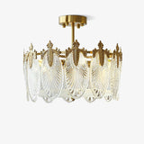 Lustre En Verre Style Feuilles
