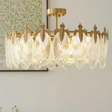 Lustre En Verre Style Feuilles