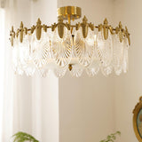 Lustre En Verre Style Feuilles