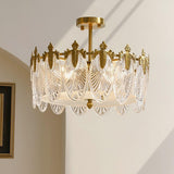 Lustre En Verre Style Feuilles