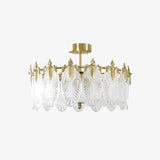 Lustre En Verre Style Feuilles