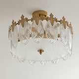 Lustre En Verre Style Feuilles