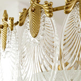 Lustre En Verre Style Feuilles