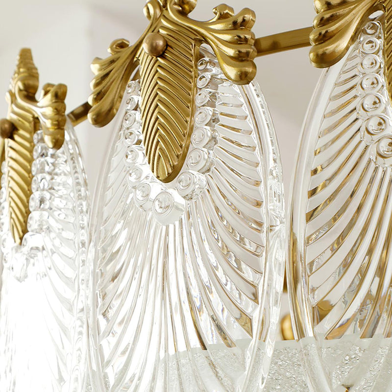 Lustre En Verre Style Feuilles
