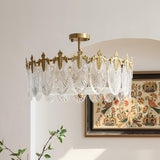 Lustre En Verre Style Feuilles