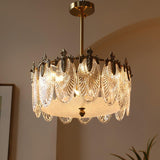 Lustre En Verre Style Feuilles