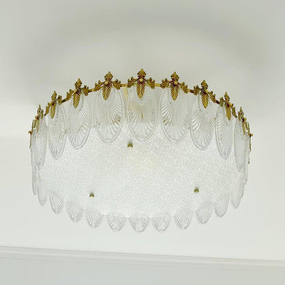 Lustre En Verre Style Feuilles