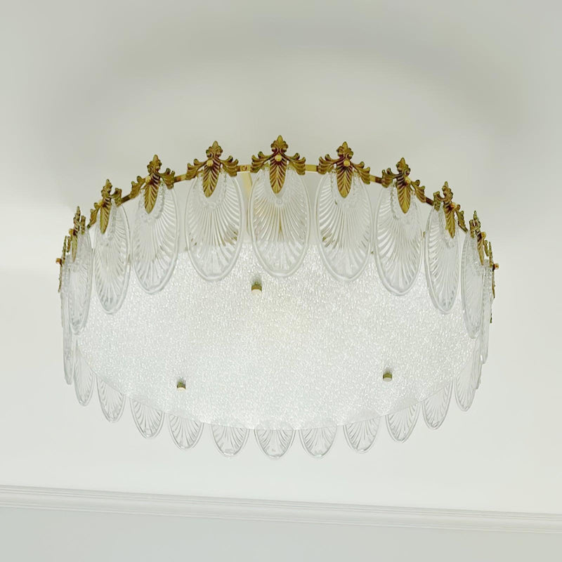 Lustre En Verre Style Feuilles
