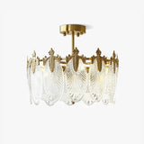 Lustre En Verre Style Feuilles