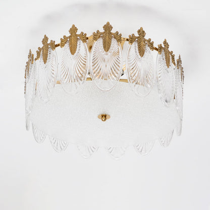 Lustre En Verre Style Feuilles