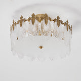 Lustre En Verre Style Feuilles