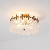 Lustre En Verre Style Feuilles