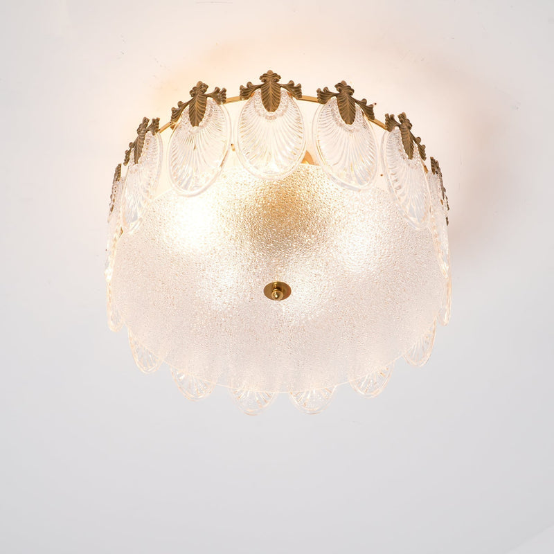 Lustre En Verre Style Feuilles