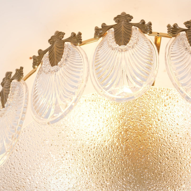 Lustre En Verre Style Feuilles
