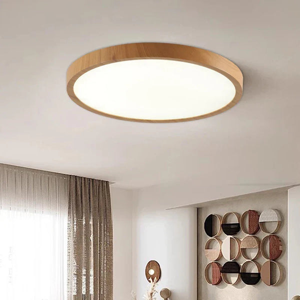 Plafonnier épurée en bois