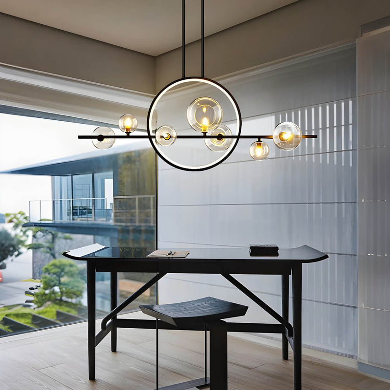 Lustre - Suspension Moderne En Forme de Globe En Verre