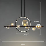 Lustre - Suspension Moderne En Forme de Globe En Verre