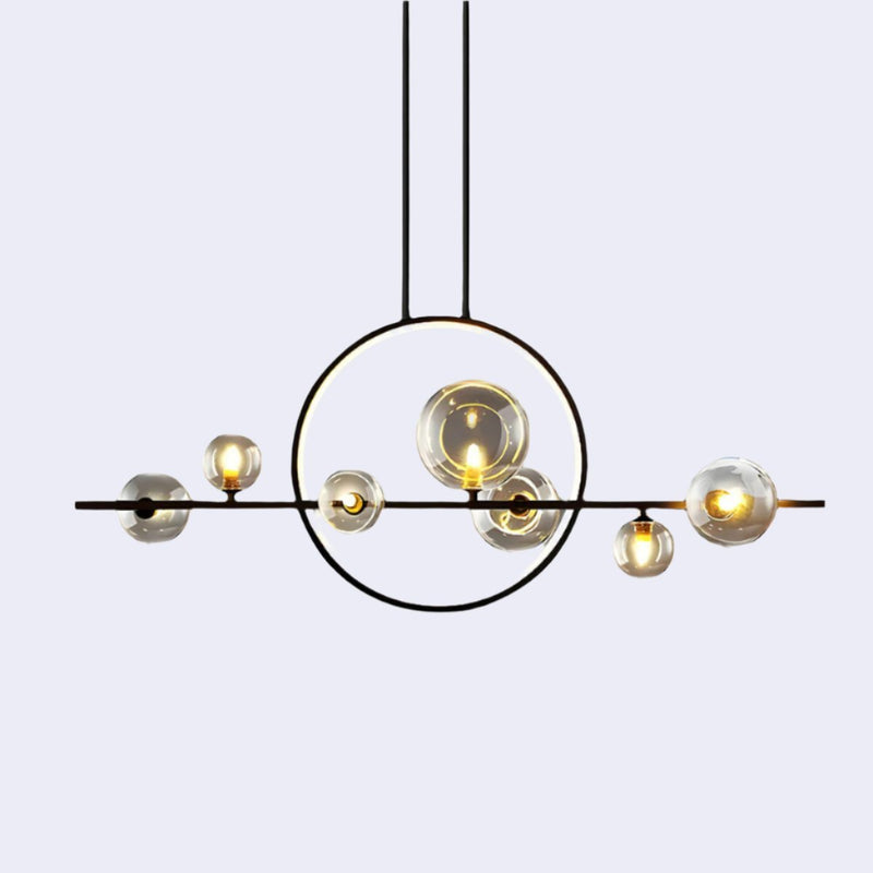 Lustre - Suspension Moderne En Forme de Globe En Verre