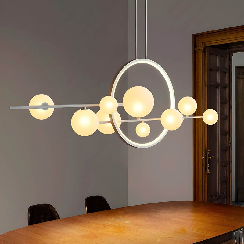 Lustre - Suspension Moderne En Forme de Globe En Verre