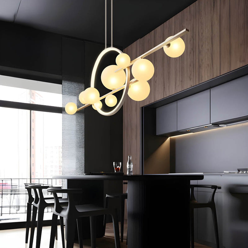 Lustre - Suspension Moderne En Forme de Globe En Verre