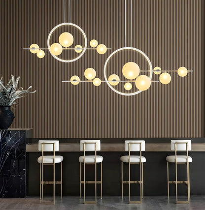 Lustre - Suspension Moderne En Forme de Globe En Verre