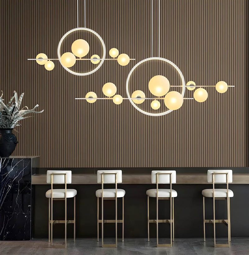 Lustre - Suspension Moderne En Forme de Globe En Verre