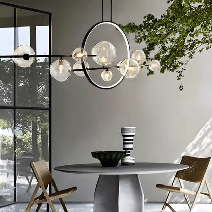 Lustre - Suspension Moderne En Forme de Globe En Verre