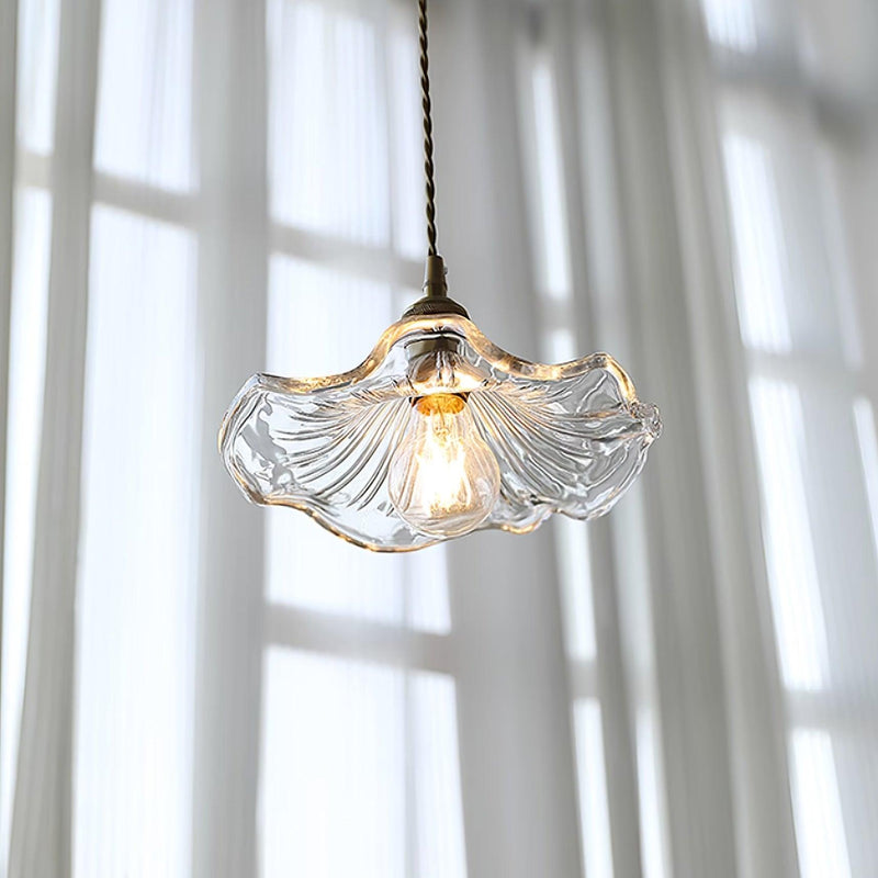 Suspension Luminaire Fleur En Verre