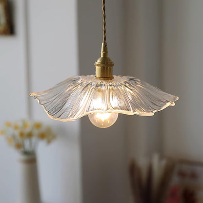 Suspension Luminaire Fleur En Verre