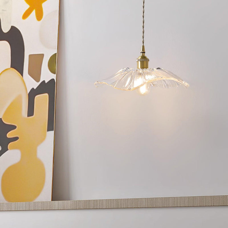 Suspension Luminaire Fleur En Verre
