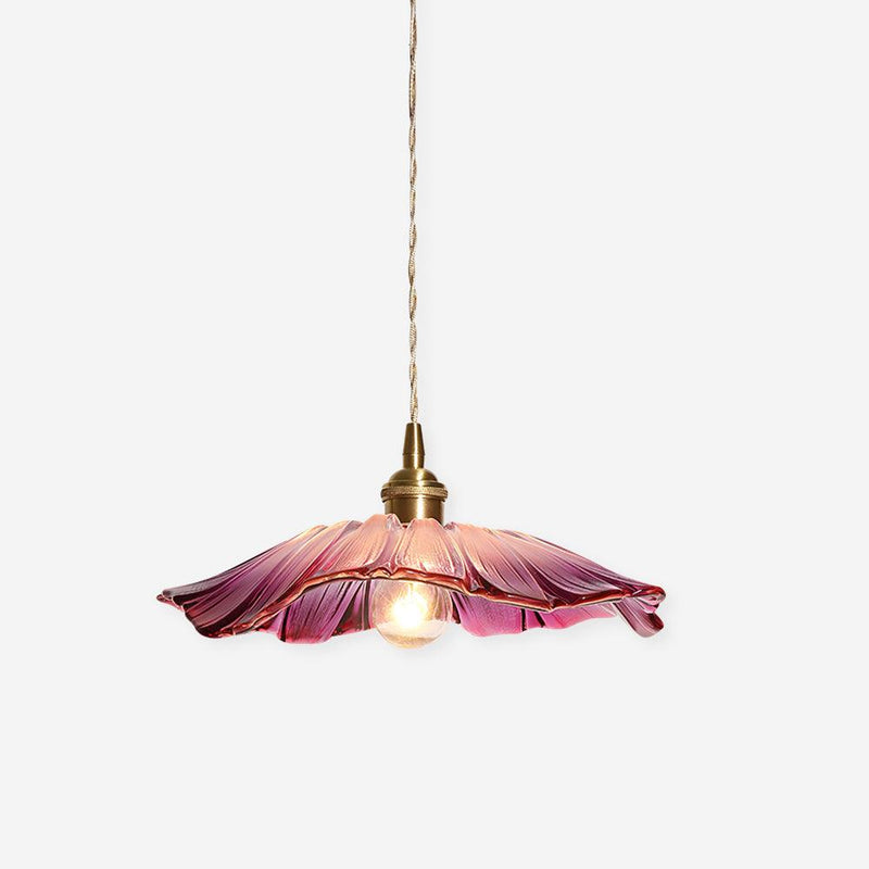 Suspension Luminaire Fleur En Verre