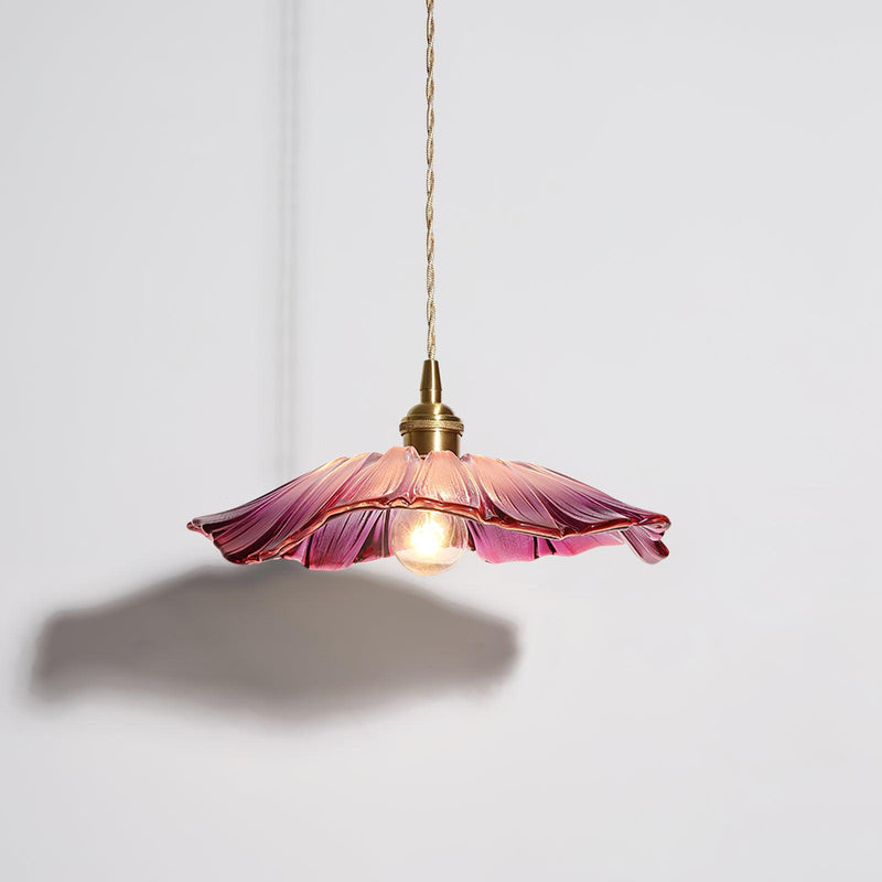 Suspension Luminaire Fleur En Verre