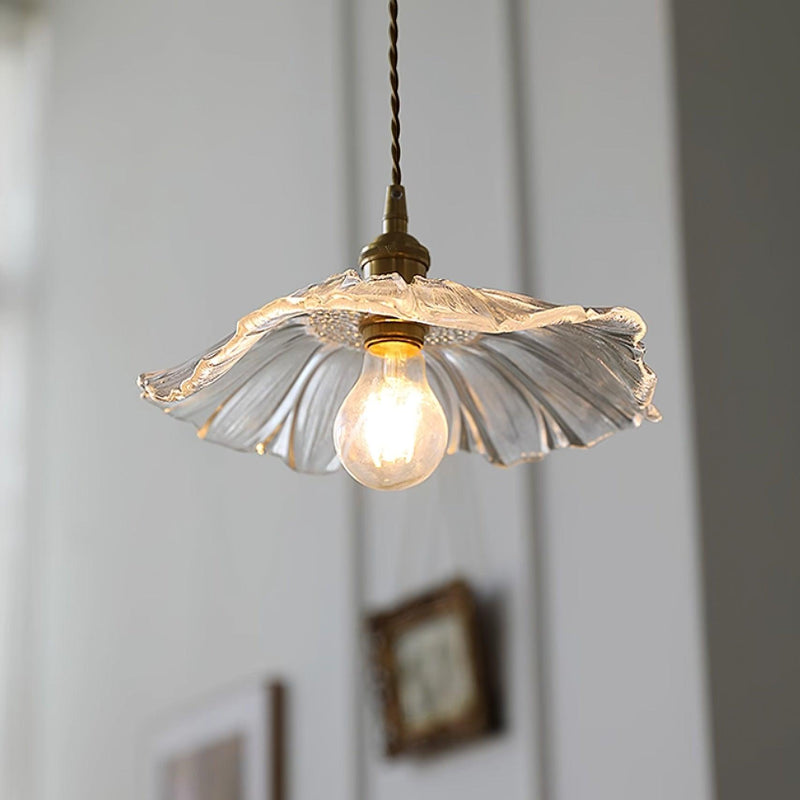 Suspension Luminaire Fleur En Verre