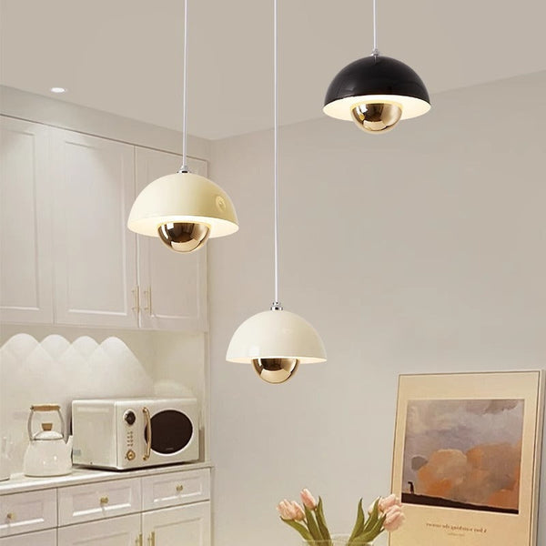 Suspension Luminaire Macaron en Forme de Bouton de Fleur