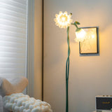 Lampadaire Fleurs Blanches Élégantes
