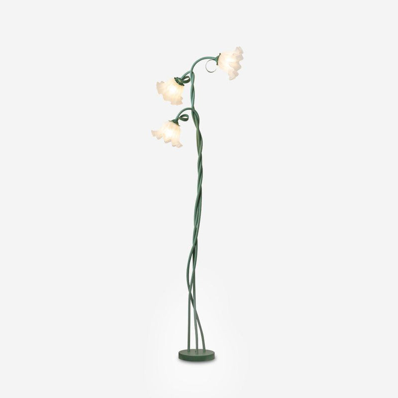 Lampadaire Fleurs Blanches Élégantes