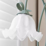 Lampadaire Fleurs Blanches Élégantes