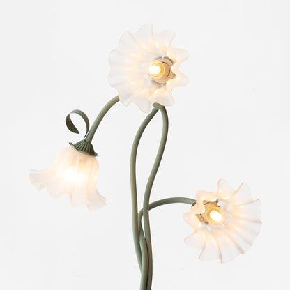 Lampadaire Fleurs Blanches Élégantes