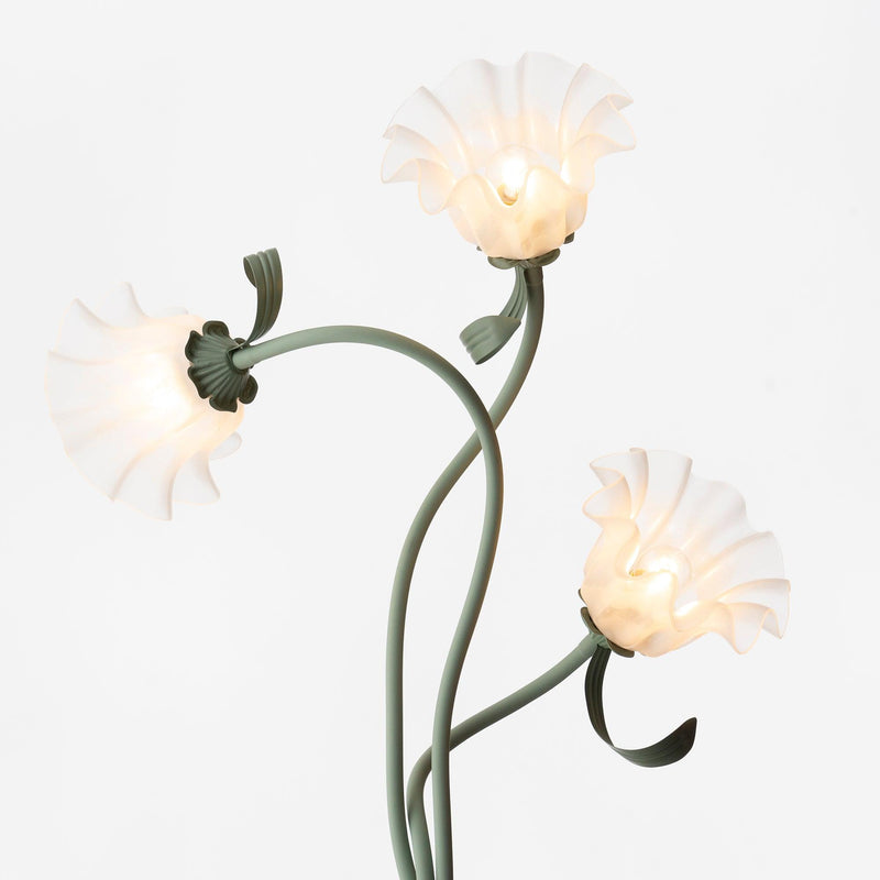 Lampadaire Fleurs Blanches Élégantes