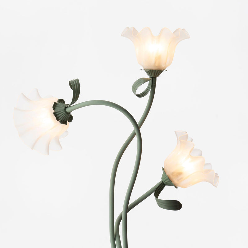 Lampadaire Fleurs Blanches Élégantes