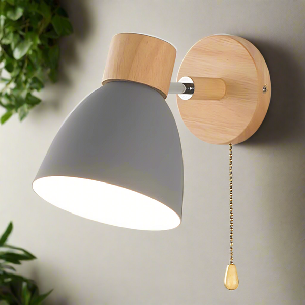 Applique Murale Suspendue Bois Clair Nordique