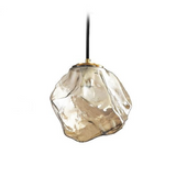Suspension Luminaire Style Météorite Verre