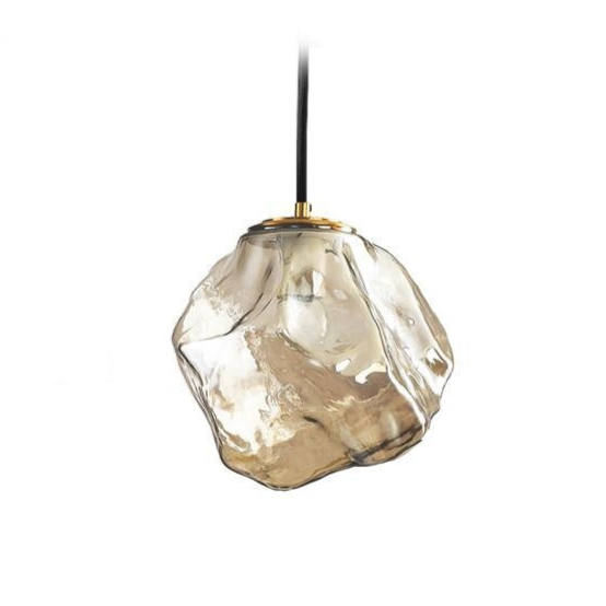 Suspension Luminaire Style Météorite Verre