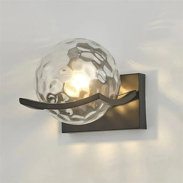 Applique Murale Boule En Verre Transparent Moderne
